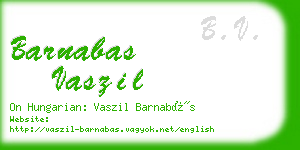 barnabas vaszil business card